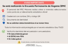 Información oficial sobre la Encuesta Permanente de Hogares en Misiones