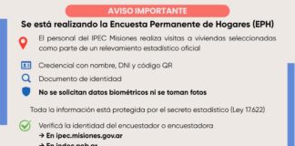 Información oficial sobre la Encuesta Permanente de Hogares en Misiones