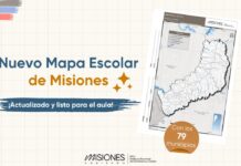 Mapa político escolar de Misiones actualizado