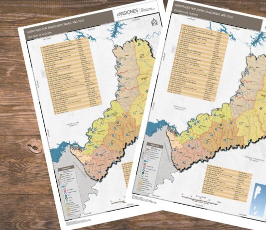 Mapa de hospitales en Misiones por zona sanitaria