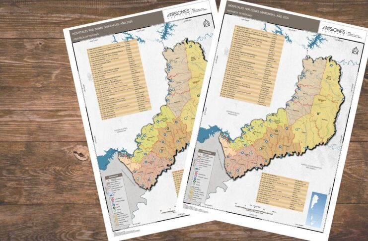 Mapa de hospitales en Misiones por zona sanitaria