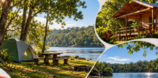 Mapa de campings, cabañas, complejos, clubes y balnearios de Misiones