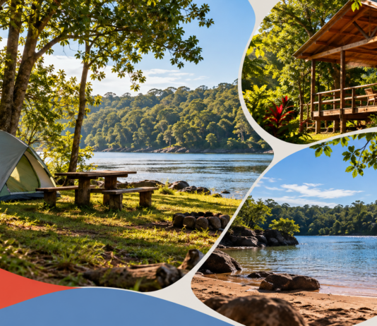 Mapa de campings, cabañas, complejos, clubes y balnearios de Misiones